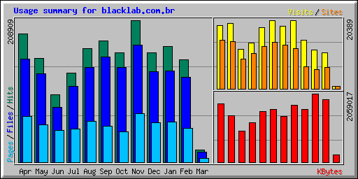 Usage summary for blacklab.com.br